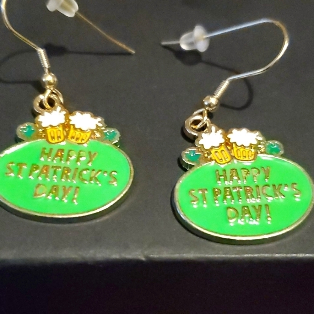 St Patrick's Day Themed Drop Earrings- Happy St Patrick's Day!